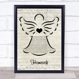 MercyMe Homesick Music Script Angel Song Lyric Quote Music Print