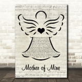Neil Reid Mother of Mine Music Script Angel Song Lyric Quote Music Print