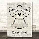 Sigma Coming Home Music Script Angel Song Lyric Quote Music Print