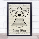 Sigma Coming Home Music Script Angel Song Lyric Quote Music Print