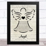 Shaggy Angel Music Script Angel Song Lyric Music Art Print