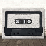 Otis Redding (Sittin' On) The Dock Of The Bay Music Script Cassette Tape Song Lyric Print