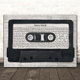 Phish Harry Hood Music Script Cassette Tape Song Lyric Print