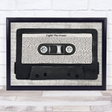 Public Enemy Fight The Power Music Script Cassette Tape Song Lyric Print