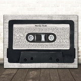 Arctic Monkeys Mardy Bum Music Script Cassette Tape Song Lyric Print