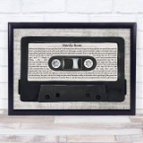Arctic Monkeys Mardy Bum Music Script Cassette Tape Song Lyric Print