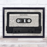 Rush Red Barchetta Music Script Cassette Tape Song Lyric Print