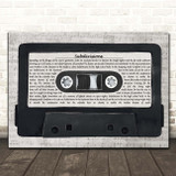 Rush Subdivisions Music Script Cassette Tape Song Lyric Print