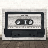 The Beatles Penny Lane Music Script Cassette Tape Song Lyric Print