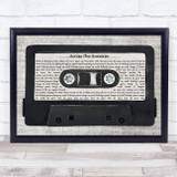 The Beatles Across The Universe Music Script Cassette Tape Song Lyric Music Art Print