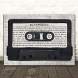 Eels It's a Motherfucker Music Script Cassette Tape Song Lyric Music Art Print