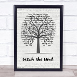 Donovan Catch The Wind Music Script Tree Song Lyric Print