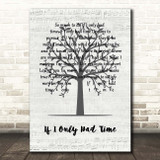 John Rowles If I Only Had Time Music Script Tree Song Lyric Print