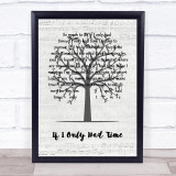 John Rowles If I Only Had Time Music Script Tree Song Lyric Print