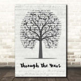 Kenny Rogers Through The Years Music Script Tree Song Lyric Print