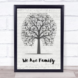 Sister Sledge We Are Family Music Script Tree Song Lyric Print