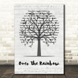 Eva Cassidy Over The Rainbow Music Script Tree Song Lyric Wall Art Print