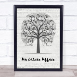 George Michael An Easier Affair Music Script Tree Song Lyric Wall Art Print