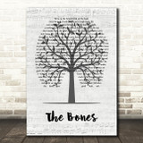 Maren Morris The Bones Music Script Tree Song Lyric Wall Art Print