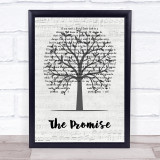 Sturgill Simpson The Promise Music Script Tree Song Lyric Wall Art Print