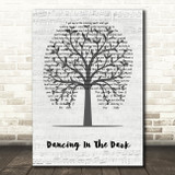Bruce Springsteen Dancing In The Dark Music Script Tree Song Lyric Wall Art Print