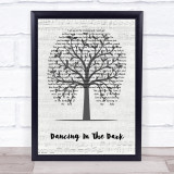 Bruce Springsteen Dancing In The Dark Music Script Tree Song Lyric Wall Art Print