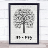 Laid Blak feat Tanya Lacey Its a Pity Music Script Tree Song Lyric Quote Music Print