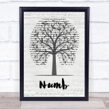 Linkin Park Numb Music Script Tree Song Lyric Quote Music Print
