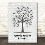 Queen Friends Will Be Friends Music Script Tree Song Lyric Quote Music Print
