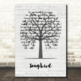 Eva Cassidy Songbird Music Script Tree Song Lyric Music Art Print