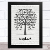 Eva Cassidy Songbird Music Script Tree Song Lyric Music Art Print
