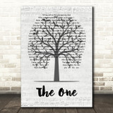 Kodaline The One Music Script Tree Song Lyric Music Art Print