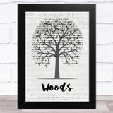 Mac Miller Woods Music Script Tree Song Lyric Music Art Print