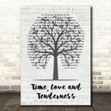 Michael Bolton Time, Love and Tenderness Music Script Tree Song Lyric Music Art Print