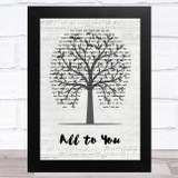Scott Keo All to You Music Script Tree Song Lyric Music Art Print