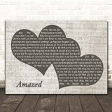 Lonestar Amazed Landscape Music Script Two Hearts Song Lyric Print