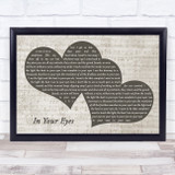 Peter Gabriel In Your Eyes Landscape Music Script Two Hearts Song Lyric Print