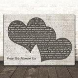 Shania Twain From This Moment On Landscape Music Script Two Hearts Song Lyric Print