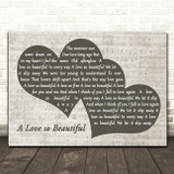 Michael Bolton A Love so Beautiful Landscape Music Script Two Hearts Song Lyric Music Art Print