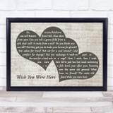 Pink Floyd Wish You Were Here Landscape Music Script Two Hearts Song Lyric Music Art Print