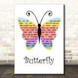 Lenny Kravitz Butterfly Rainbow Butterfly Song Lyric Print