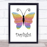 Taylor Swift Daylight Rainbow Butterfly Song Lyric Print