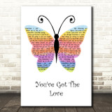 Florence + The Machine You've Got The Love Rainbow Butterfly Song Lyric Wall Art Print