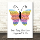 Gladys Knight Best Thing That Ever Happened To Me Rainbow Butterfly Song Lyric Quote Music Print