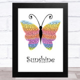 Gabrielle Sunshine Rainbow Butterfly Song Lyric Music Art Print