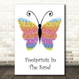 Leona Lewis Footprints In The Sand Rainbow Butterfly Song Lyric Music Art Print