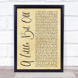 Five Finger Death Punch A Little Bit Off Rustic Script Song Lyric Print