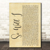 Hillsong United So Will I Rustic Script Song Lyric Print