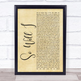 Hillsong United So Will I Rustic Script Song Lyric Print