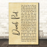 Immaculate Fools Dumb Poet Rustic Script Song Lyric Print